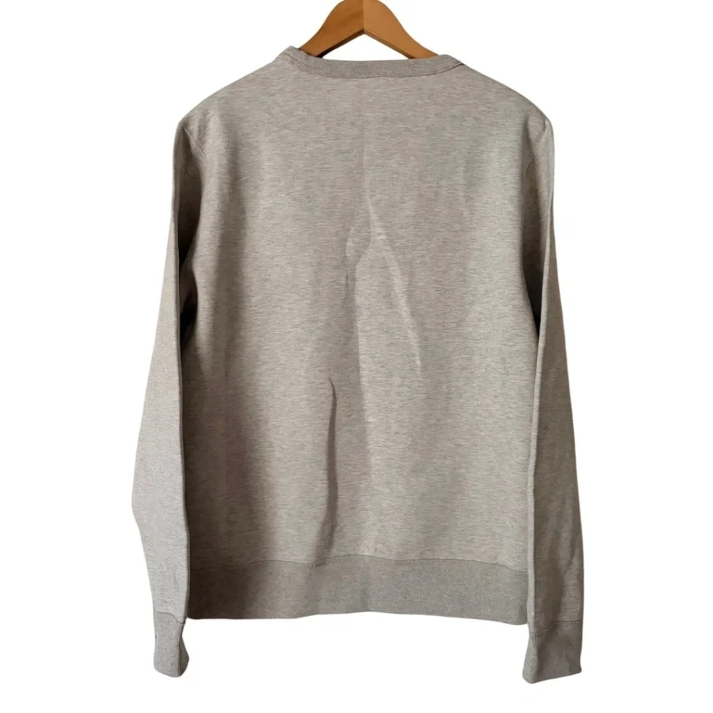 Polo Ralph Lauren Men's Double-Knit Gray Logo Crewneck Sweatshirt, M